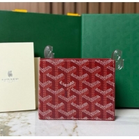 High Quality Goyard Short 8 Card Slots Billfold Wallet 020085a Red