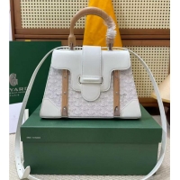 Cheap Discount Goyard Original Saigon Tote Bag With Strap PM 8942 White