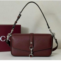 New Fashion Gucci Leather Small crossbody bag with hook closure 821623 Burgundy 2025
