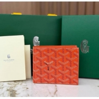 Free Shipping Goyard 8 Card Slots Billfold Wallet 020085a Orange