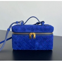 Market Sells Bottega Veneta Bang Bang Vanity Case in Intrecciato Suede 789109 Blue Royal 2025