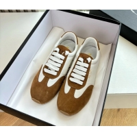 Best Product Prada Nappa Leather and Suede Sneakers 6050801 White Brown