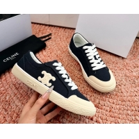 Design Celine Alan Triomphe Canvas Flat Sneakers 6051108 Black