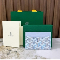 Shop Cheap Goyard Saint-Sulpice Card Case Wallet GY6030 Multicolored Polar Blue