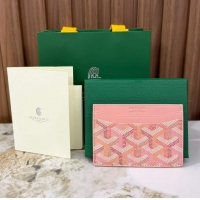 Top Design Goyard Saint-Sulpice Card Case Wallet GY6030 Multicolored Powder Pink