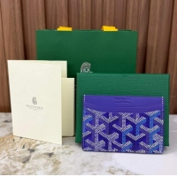 Best Quality Goyard Saint-Sulpice Card Case Wallet GY6030 Multicolored Blueberry Purple