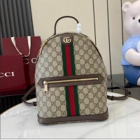 Top Grade Gucci GG Ophidia Medium Backpack ‎836856 Beige/Dark Brown