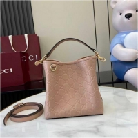 Buy Cheap Gucci GG Emblem Small Bucket Bag 815118 Pink 2026