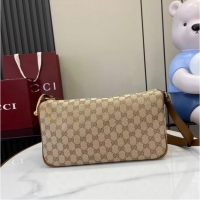 Grade Fashion Gucci Half Horsebit Medium Shoulder Bag in CC Canvas 860787 Apricot 2026