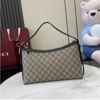 Pretty Style Gucci GG Emblem Canvas Medium Shoulder Bag 847449 Black 2026