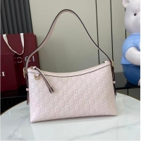 Top Quality Gucci GG Emblem Canvas Medium Shoulder Bag 847449 Light Pink 2026