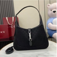 Cheap Price Gucci Jackie Slim Medium Shoulder Bag In GG Canvas 863137 Black 2026