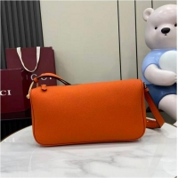 Top Grade Gucci Half Horsebit Medium Shoulder Bag In Leather 860787 Orange 2026