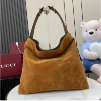Shop Discount Gucci Beatrix GG Denim Medium Tote Bag 850926 Brown 2026