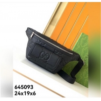 Top Grade Gucci Jumbo GG Leather Small Belt Bag 645093 Black 2026