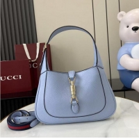 Trendy Design Gucci Jackie 1961 Medium Bag ‎In Grain Leather 810232 Light Blue 2026