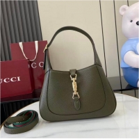 Most Popular Gucci Jackie 1961 Medium Bag ‎In Grain Leather 810232 Forest Green 2026