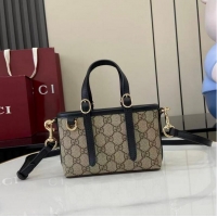 Most Popular Gucci GG Emblem Mini Bag ‎In Canvas ‎855491 Beige/Black 2026