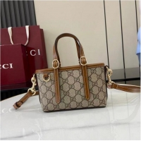 Big Discount Gucci GG Emblem Mini Bag ‎In Canvas ‎855491 Beige/Brown 2026
