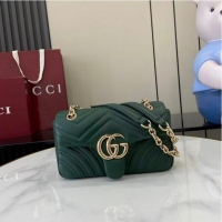 Best Quality Gucci GG Marmont Small Shoulder Bag 837280 Green 2026