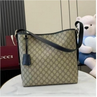 Top Design Gucci GG Emblem Medium Shoulder Bag In Canvas With Leather 847452 Beige/Black 2026