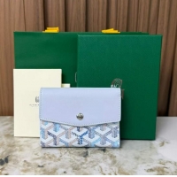 Grade Design Goyard Saint-Gabriel Wallet 3319 Multicolored Polar Blue