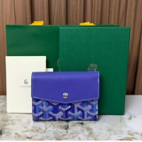 Grade Promotional Goyard Saint-Gabriel Wallet 3319 Multicolored Blueberry Purple
