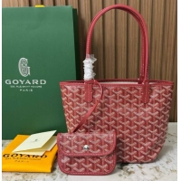 Luxury Imitation Goyard Original Saint Louis Tote MINI 18212 Red