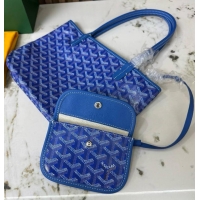 Hot Sell Goyard Original Saint Louis Tote MINI 18212 Light Blue