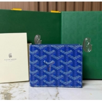 Free Shipping 2014 Goyard Short 8 Card Slots Billfold Wallet 020085a Light Blue
