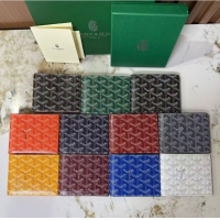 Free Shipping 2014 Goyard Short 8 Card Slots Billfold Wallet 020085a Light Blue