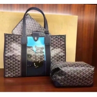 New Style Goyard Boeing 25 Travel Toilet Bag G8741 Navy Blue