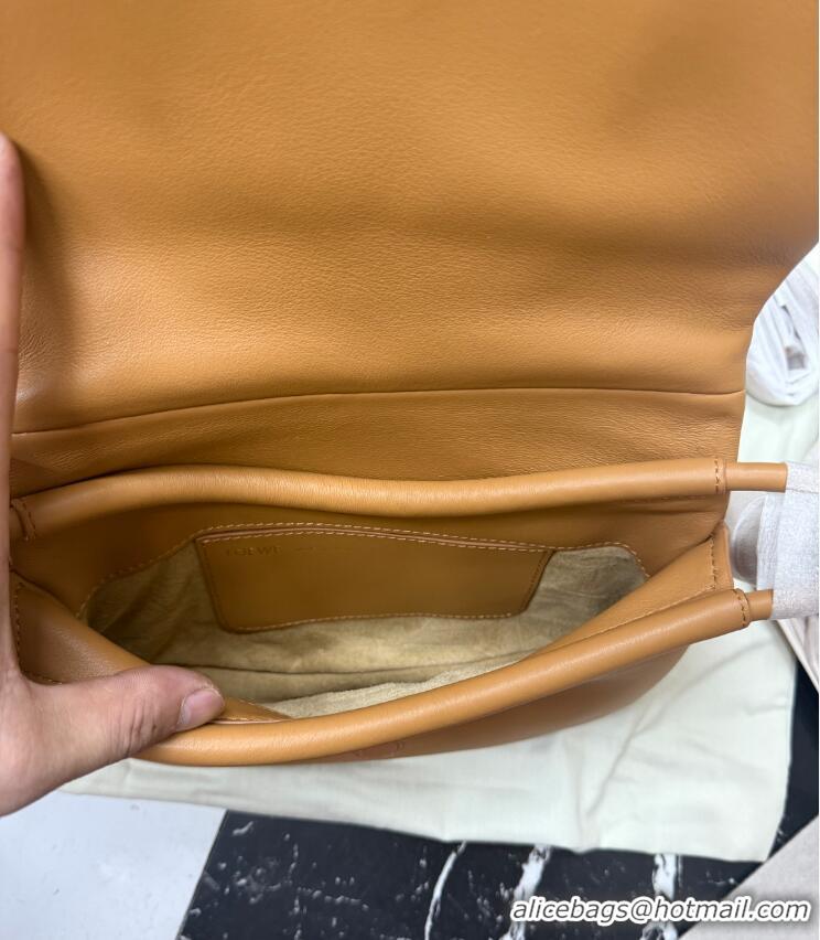 Famous Brand Loewe Original Leather Shoulder bag 062317 Brown