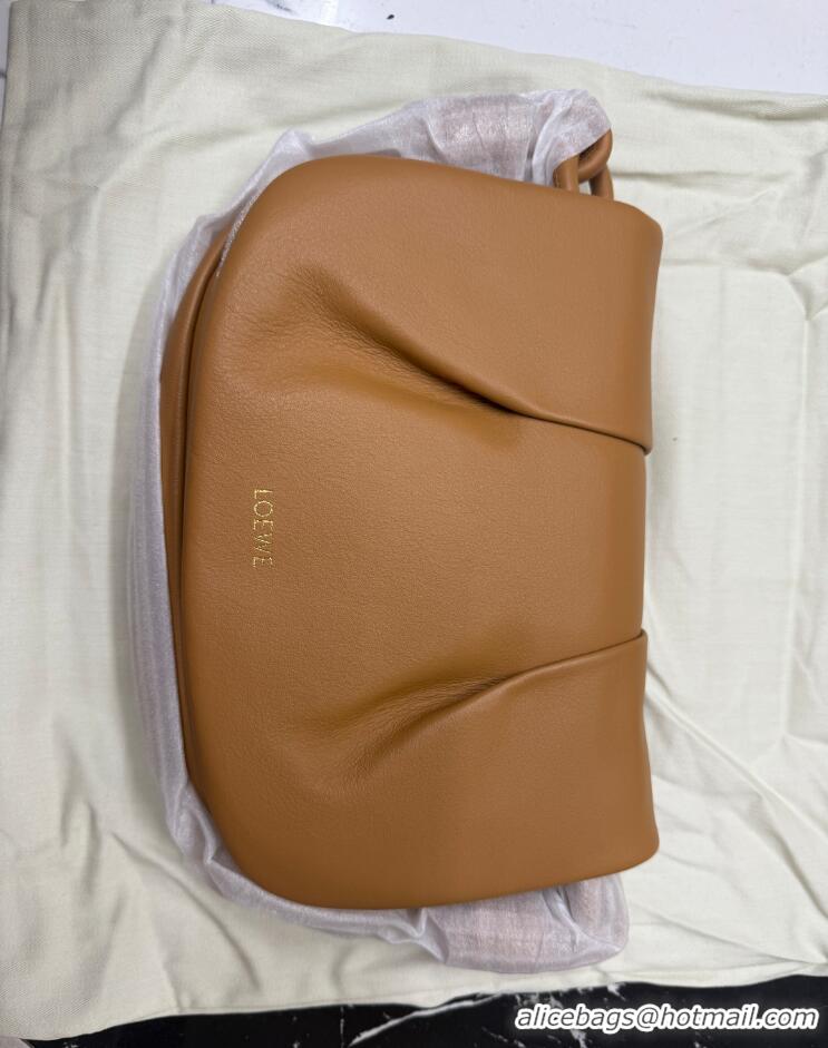 Famous Brand Loewe Original Leather Shoulder bag 062317 Brown