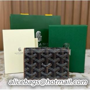 Purchase Low Cost Goyard New Card Case 020092 Black And Tan