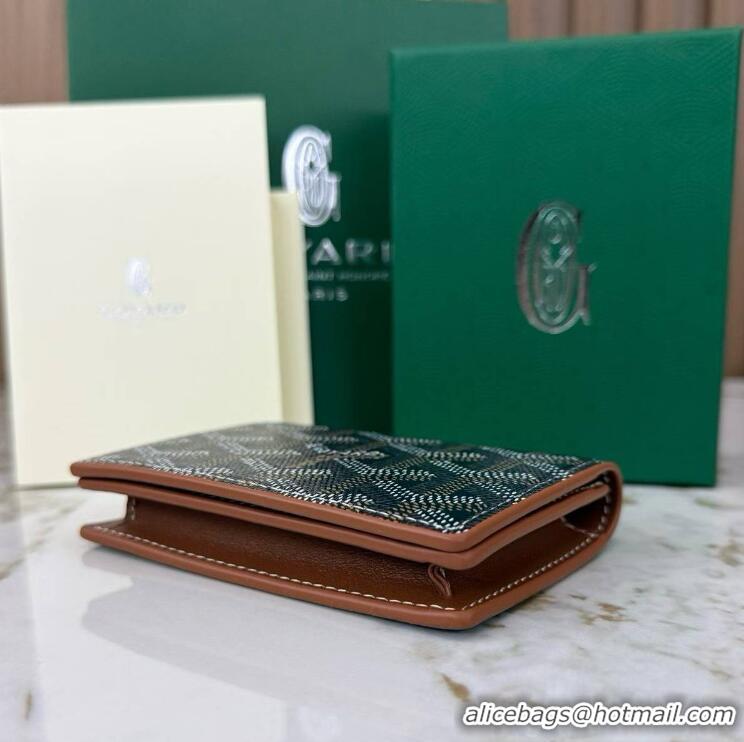 Purchase Low Cost Goyard New Card Case 020092 Black And Tan