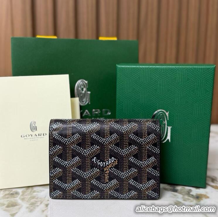 Top Grade Goyard New Card Wallet 020092 Black