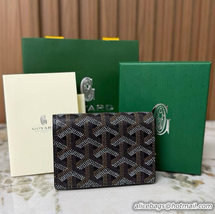 Top Grade Goyard New Card Wallet 020092 Black