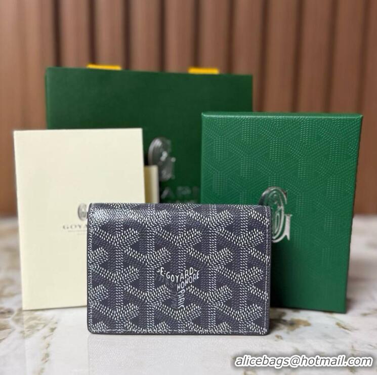 Trendy Design Goyard New Card Wallet 020092 Dark Grey
