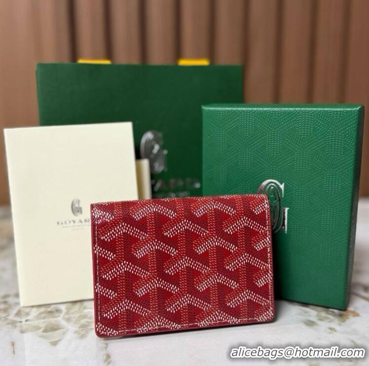 Free Shipping Discount Goyard New Card Case 020092 Red