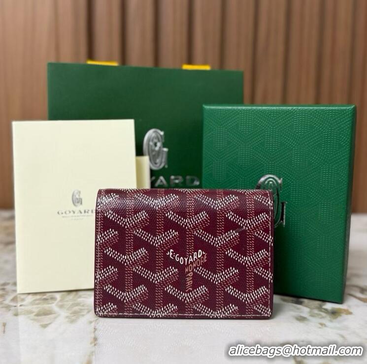Design Inexpensive Goyard New Card Case 020092 Bungundy