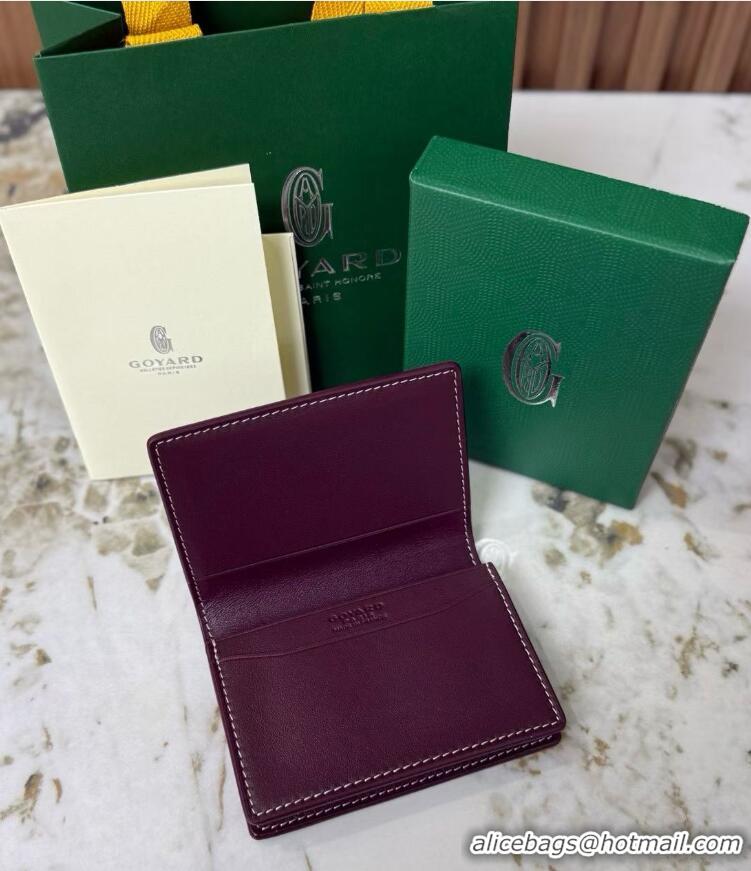 Design Inexpensive Goyard New Card Case 020092 Bungundy