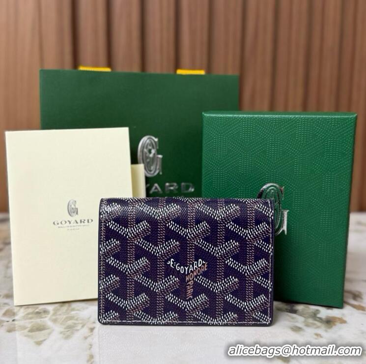 Top Quality Goyard New Card Case 020092 Navy Blue
