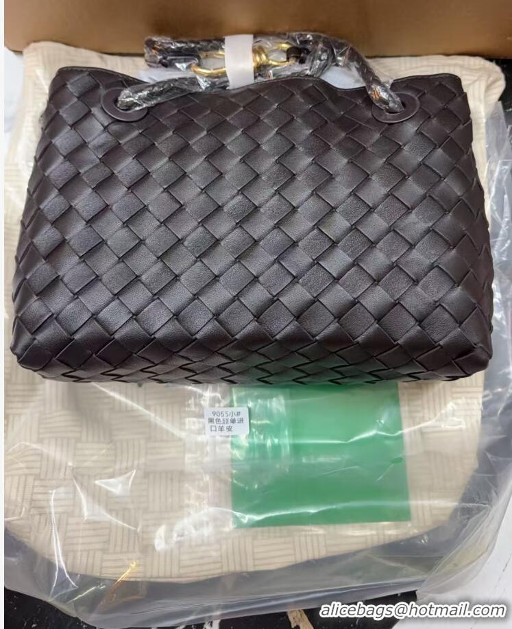 Spot Bulk Bottega Veneta Small Andiamo Top Handle Bag in Intrecciato Leather 743568 Black/Gold 2025