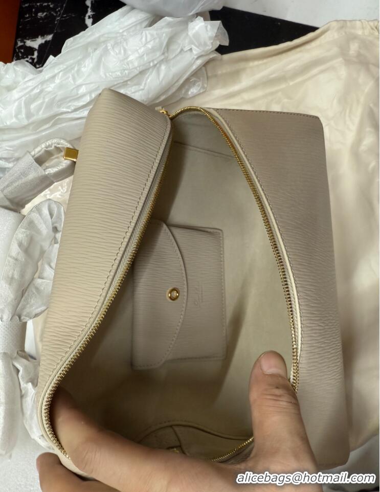 Luxury Cheap Loro Piana LP Extra Pocket Pouch L27 in Waved Calfskin L5071 Light Beige 2025