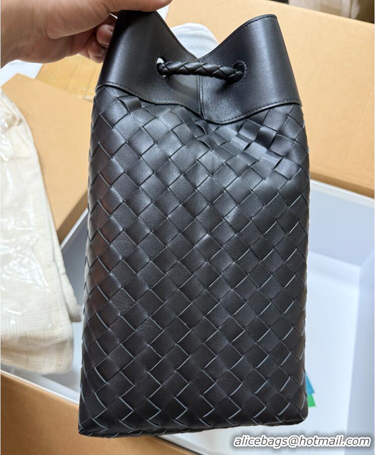 Best Price Bottega Veneta Mens Intrecciato Leather Andiamo Voyager Tote Bag 827066 Black 2025