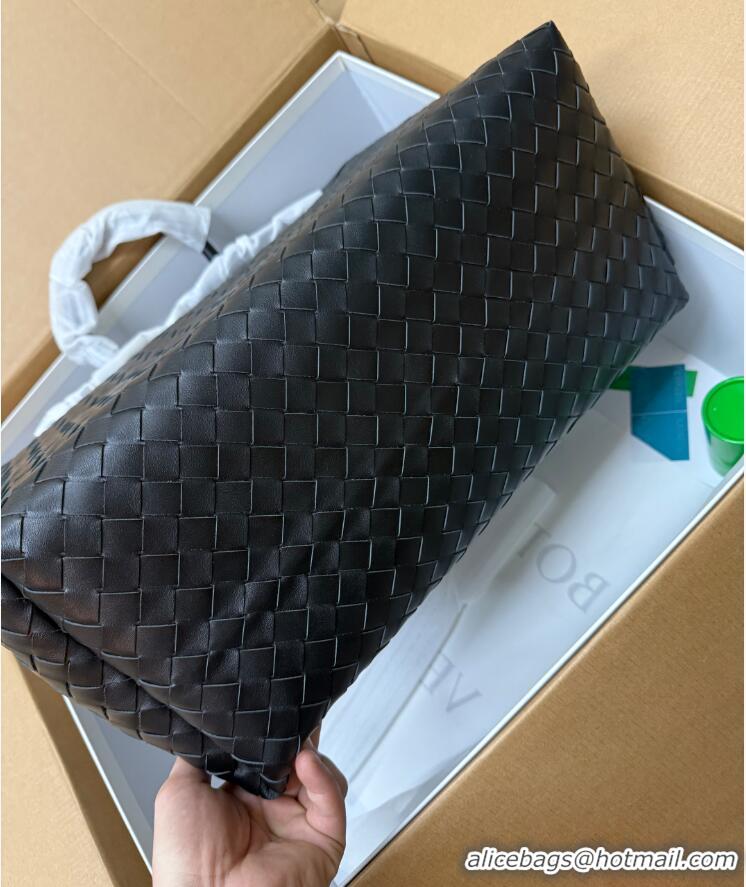 Best Price Bottega Veneta Mens Intrecciato Leather Andiamo Voyager Tote Bag 827066 Black 2025