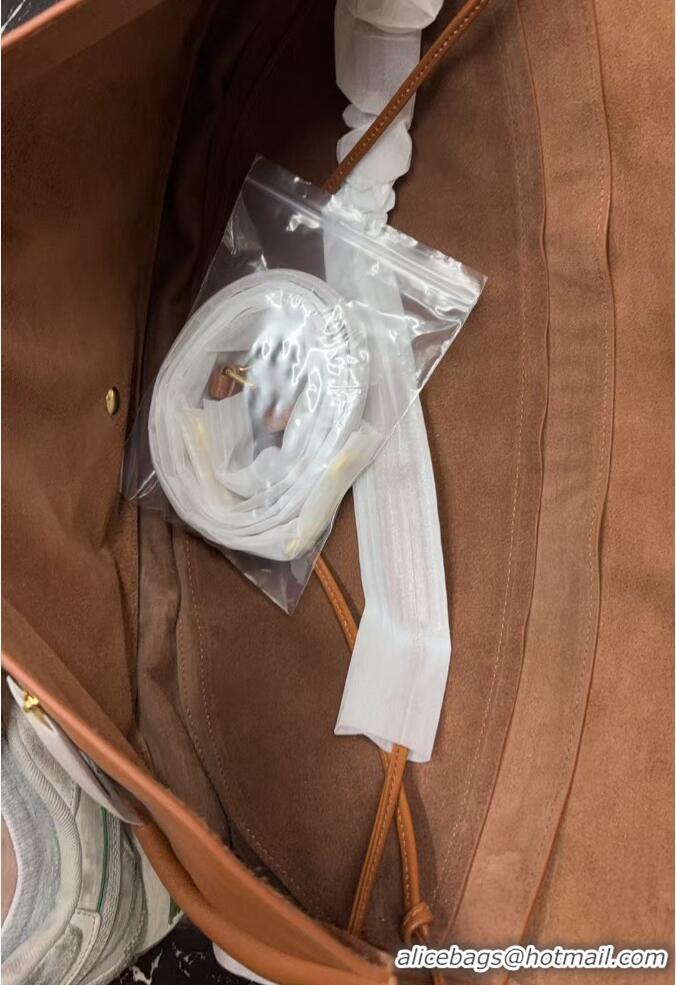 Shop Discount Celine Halfmoon Soft Triomphe Bag in Supple Shiny Lambskin 124142 Tan 2025