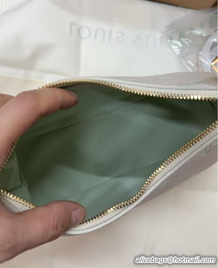 Original Cheap Louis Vuitton Boulogne PM in Milky White/Green Cowhide Leather M27571 2026
