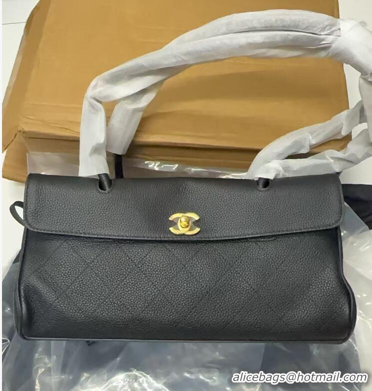 Top Grade Chanel Small Shopping Bag in Grained Calfskin AS6288 Black 2026